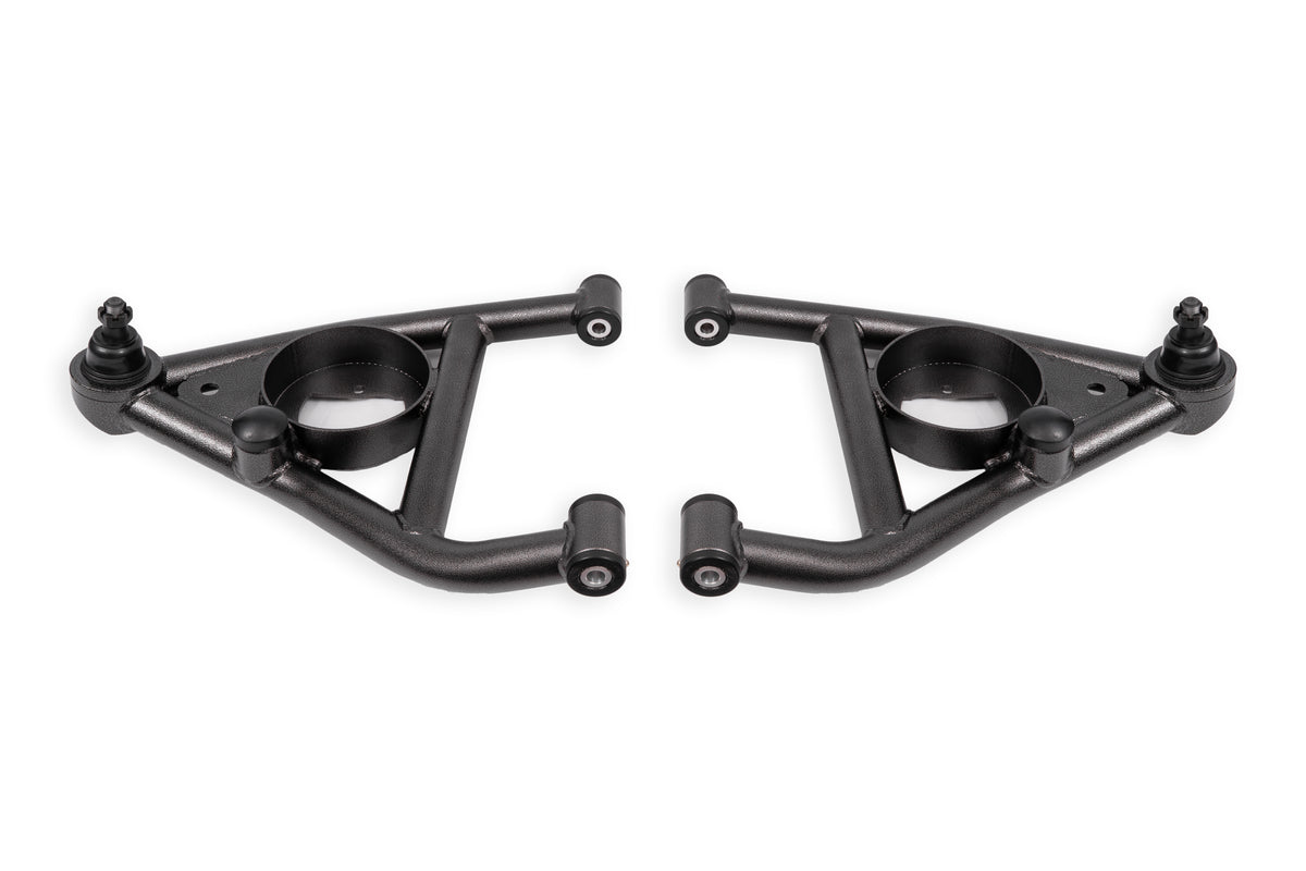 BMR 68-74 Chevrolet Nova w/ Bump Stops Lower A-Arms w/ STD. Ball Joint (Delrin) - Black Hammertone - AAL311H