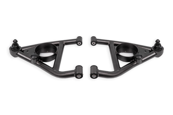 BMR 68-74 Chevrolet Nova w/ Bump Stops Lower A-Arms w/ STD. Ball Joint (Delrin) - Black Hammertone - AAL311H