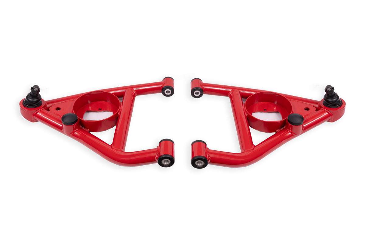 BMR 68-74 Chevrolet Nova w/ Bump Stops Lower A-Arms w/ STD. Ball Joint (Delrin) - Red - AAL311R