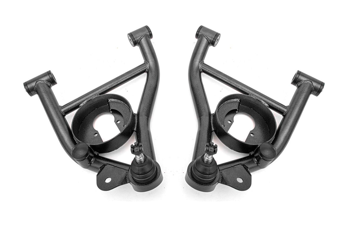 BMR 78-87 GM G-Body A-Arms Lower Delrin Bushings Std Ball Joint - Black Hammertone - AAL461H