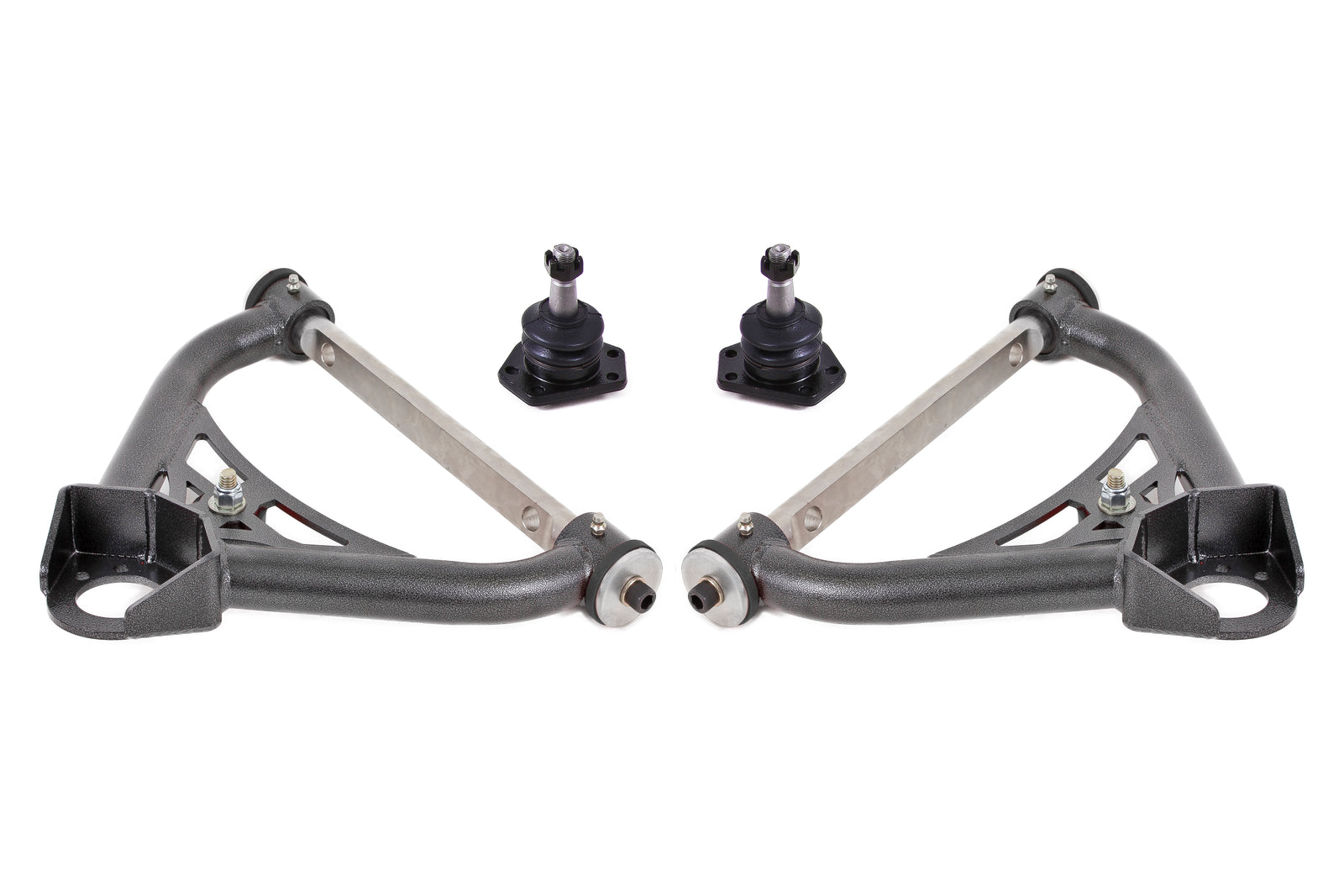 BMR 70-81 Chevrolet Camaro A-Arms Upper Non-Adjustable Delrin Std Ball Joint - Black Hammertone - AAU321H
