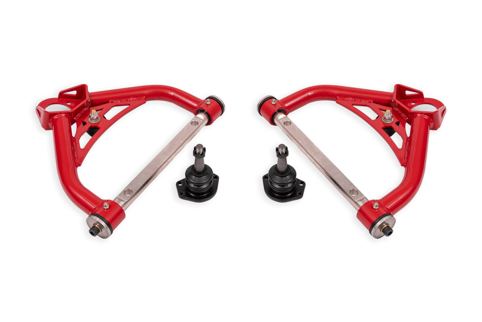 BMR 70-81 Chevrolet Camaro Non-Adj. Upper A-Arms w/ 0.5in Tall Ball Joint (Delrin) - Red - AAU322R