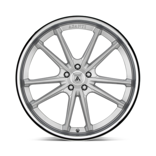 Asanti Black Abl-23 Sigma 22X10.5 5X114.3 +35MM Brushed Silver W/ Chrome Lip