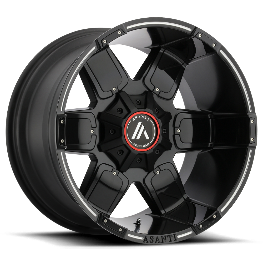 Asanti - AB811 20X10 8X180 S-blk Mill/acc -24MM