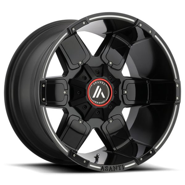 Asanti - AB811 20X10 8X180 S-blk Mill/acc -24MM