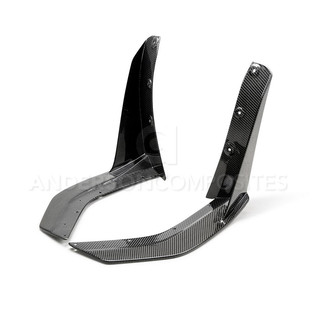 Anderson Composites 2020 Ford Mustang/Shelby GT500 Carbon Fiber Front Splitter Wickers - AC-FBC20FDMU500