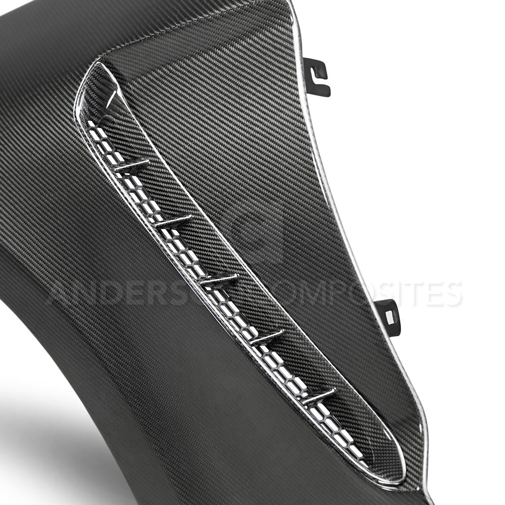 Anderson Composites 2018 Ford Mustang GT350 Style Carbon Fiber Fenders (Pair) - AC-FF18FDMU-GR