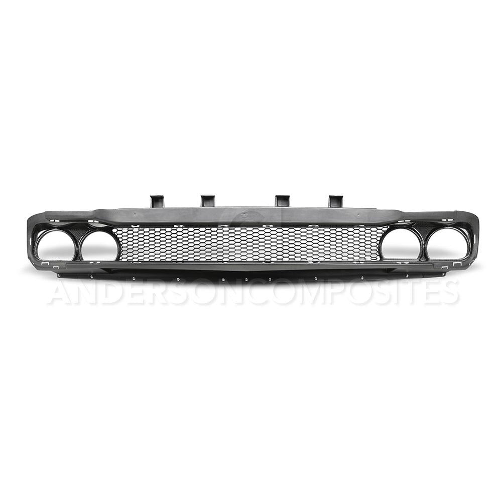Anderson Composites 15-18 Dodge Challenger Type-AS Front Upper Grille - AC-FG15DGCH