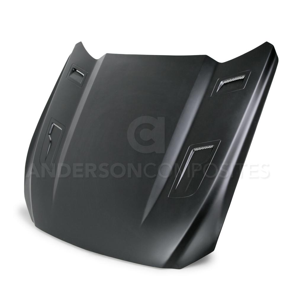 Anderson Composites 15-17 Ford Mustang (Excl. GT350/GT350R) Type-GTH Style Hood Fiberglass - AC-HD15FDMU-AT-GF
