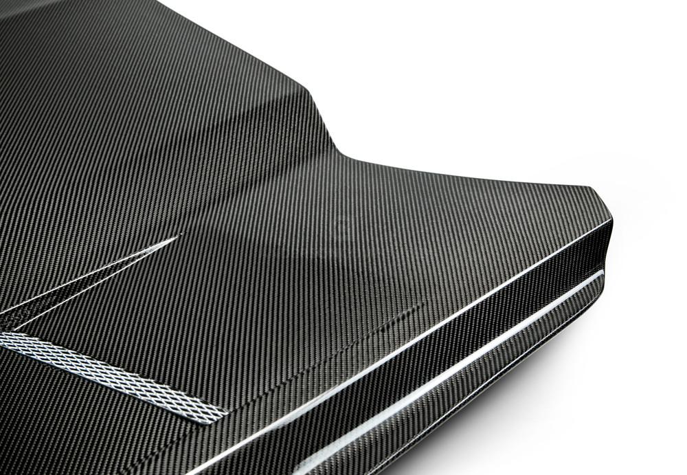 Anderson Composites 15-17 Ford Mustang (Excl. GT350/GT350R) Heat Extractor Double Sided Hood - AC-HD15FDMU-SA-DS