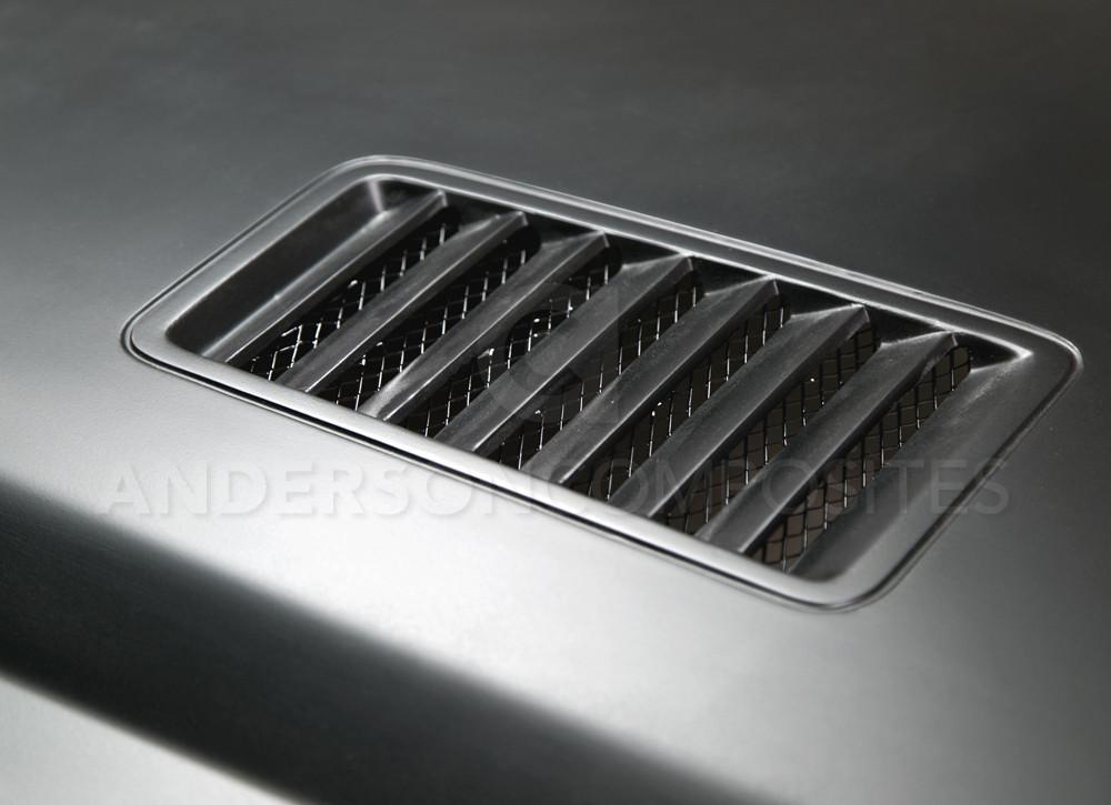 Anderson Composites 2015-2017 Ford Mustang (Excl. GT350/GT350R) Super Snake Style Hood Fiberglass - AC-HD15FDMU-SN-GF