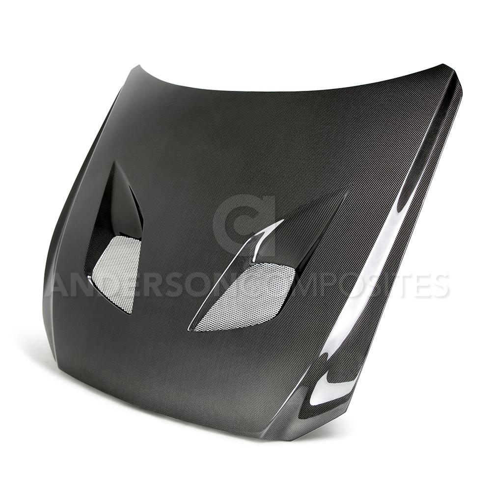 Anderson Composites 15-17 Ford Mustang (Excl. GT350/GT350R) Type-TT Double Sided Hood - AC-HD15FDMU-TT-DS