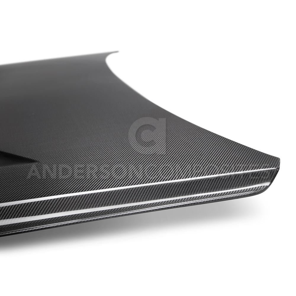 Anderson Composites 15-17 Ford Mustang (Excl. GT350/GT350R) Type-TT Double Sided Hood - AC-HD15FDMU-TT-DS