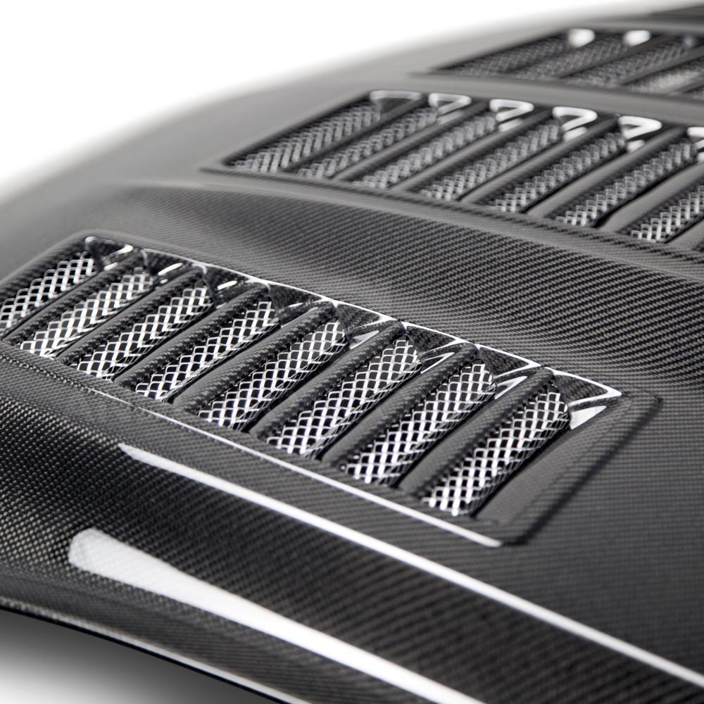Anderson Composites 15-17 Ford Mustang (Excl. GT350/GT350R) Type-TW Double Sided Hood - AC-HD15FDMU-TW-DS