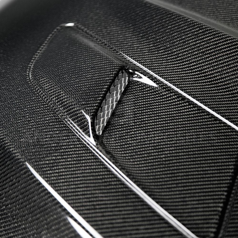 Anderson Composites 2015-2017 Ford Mustang Double Sided Carbon Fiber Type-OE Style Hood - AC-HD15FDMUGT-OE-DS