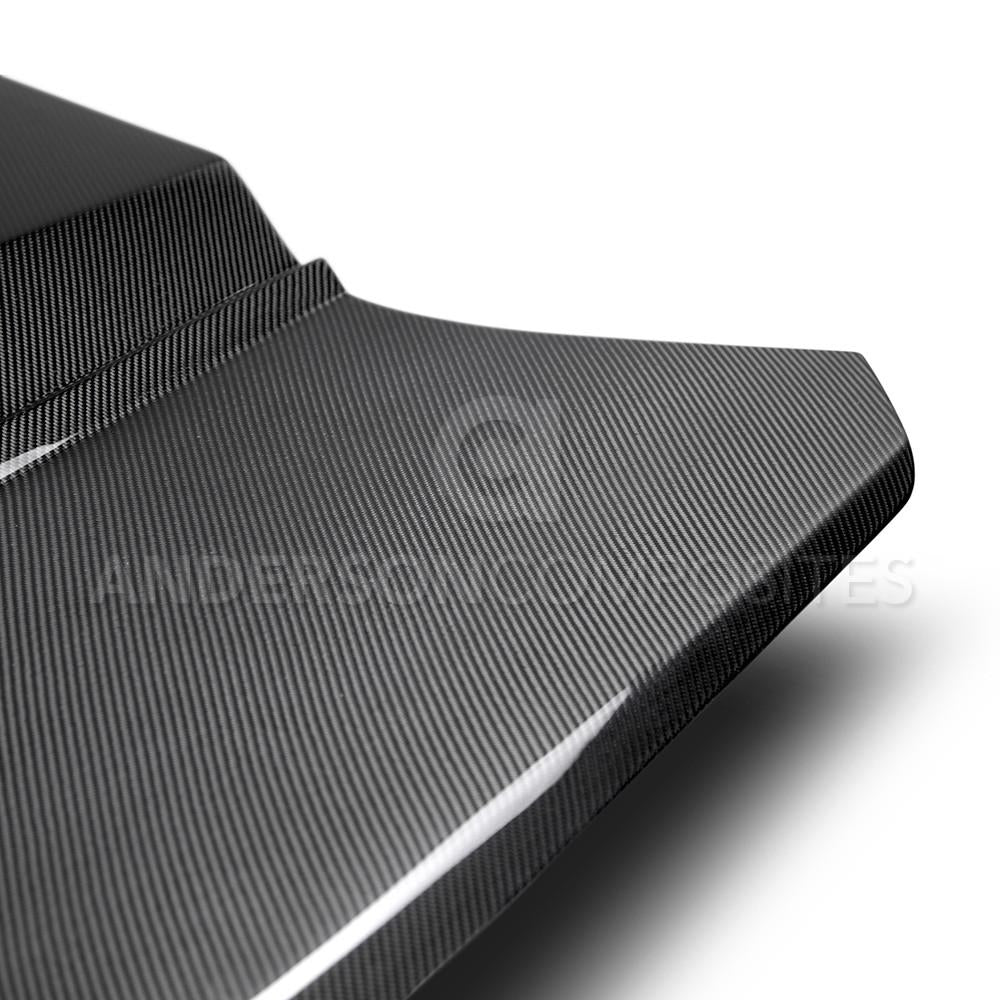 Anderson Composites 2016+ Type-AZ Camaro Double Sided Fiber Hood - AC-HD16CHCAM-AZ-DS