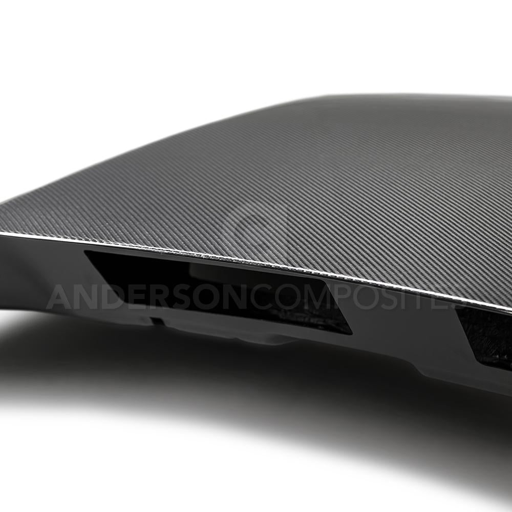 Anderson Composites 2018 Ford Mustang Double Sided Type-CJ 4in Carbon Fiber Cowl Hood - AC-HD18FDMU-CJ-DS
