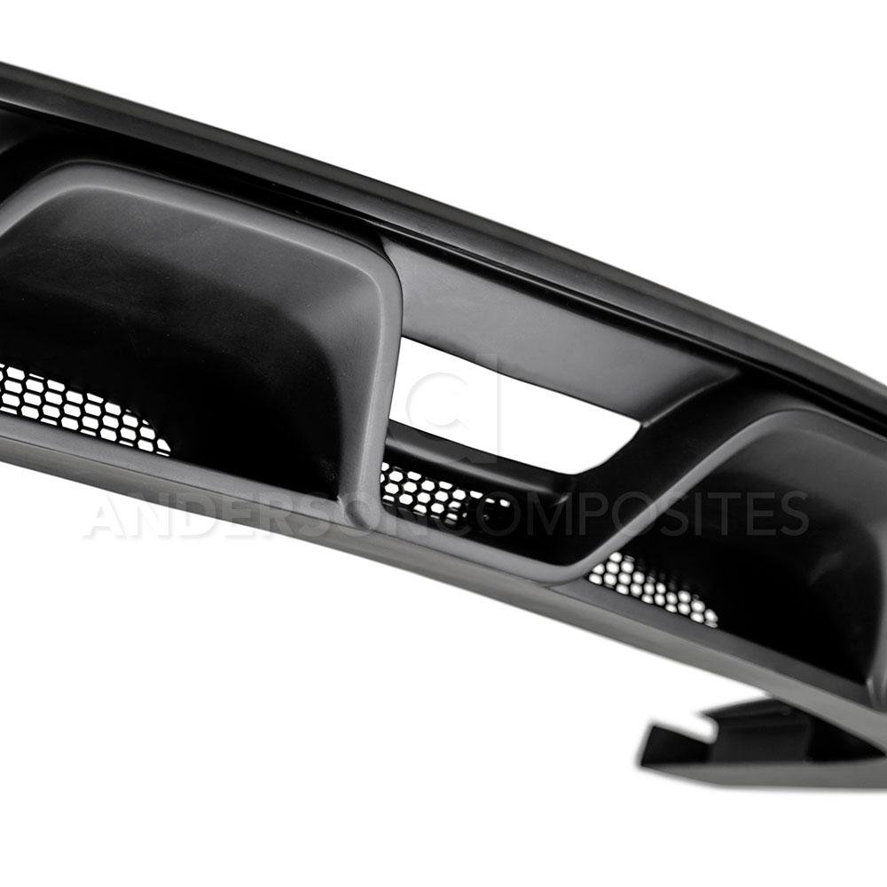 Anderson Composites 15-16 Ford Mustang R-Style Rear Valance (for Quad Tip Exhaust) - AC-RL15FDMU-GR-GF