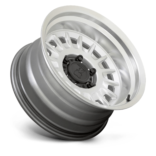 Black Rhino Aliso 17X8 6X114.3 +0MM Gloss Silver W/ Mirror Cut
