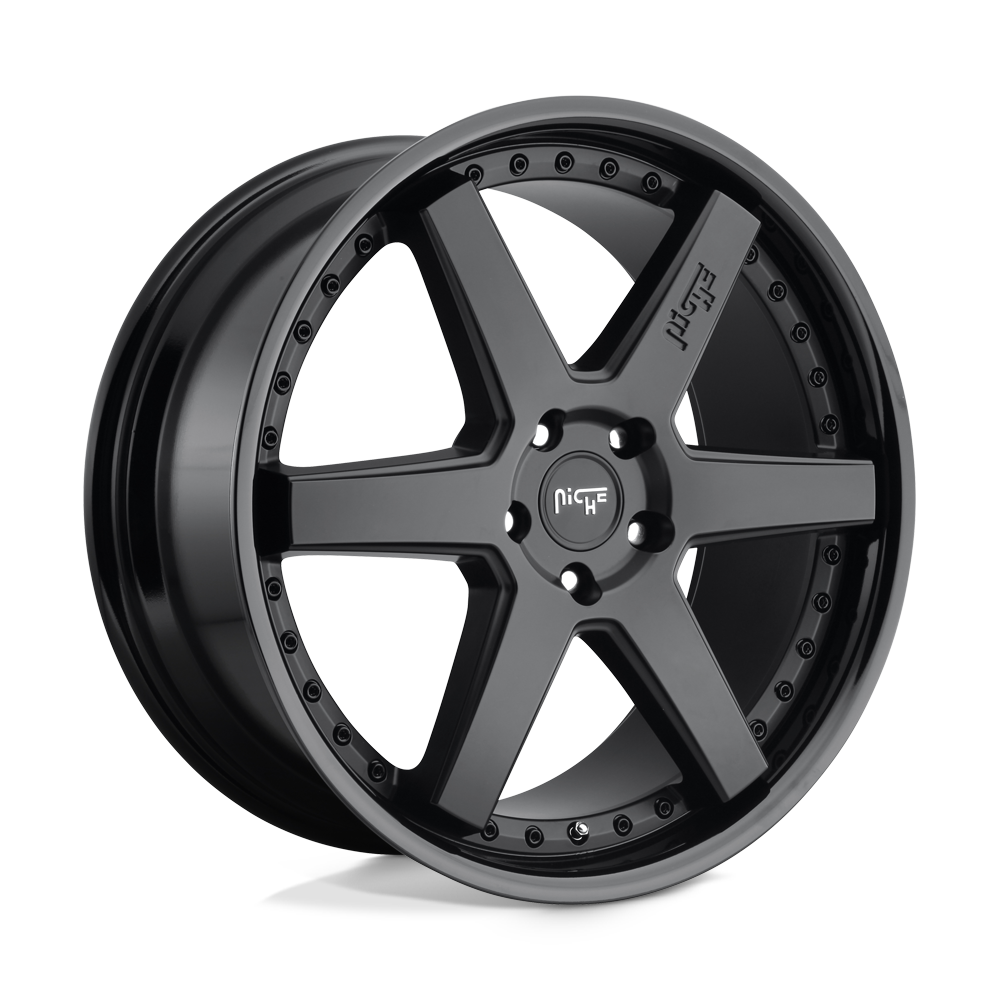 Niche 1PC M192 Altair 18X8.5 5X114.3 +35MM Gloss Black Matte Black