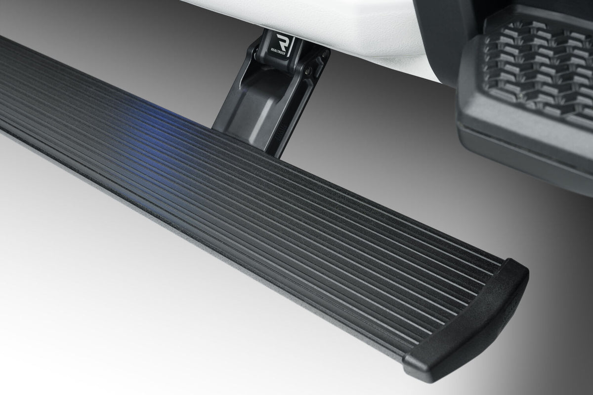 AMP Research 19-21 Chevy Silverado 1500 Crew Cab PowerStep Plug N Play - Black (w/OEM Illumination) - 76254-01A