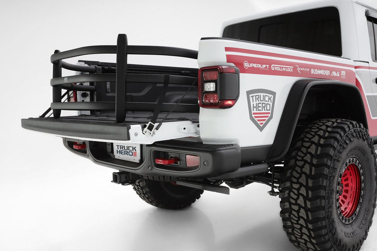 AMP Research 20-22 Jeep Gladiator (Does Not Work w/Tonneau Cvrs) Bedxtender HD Sport - Black - 74833-01A