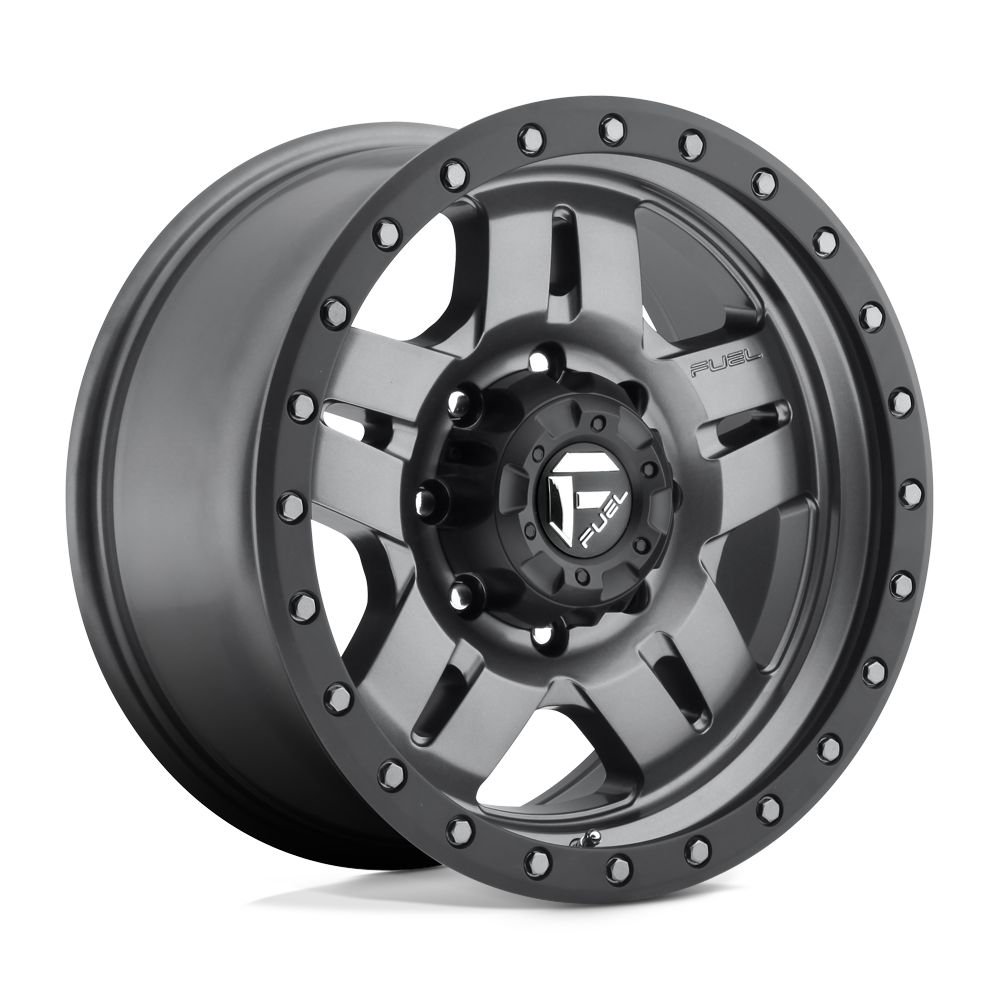 Fuel Off-Road Aluminum Wheels 15X8 Anza D558 Matte Gunmetal Black Bead Ring