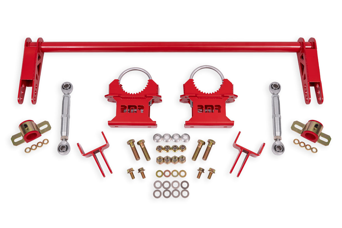 BMR 79-04 Ford Mustang 1.25in Rear Weld-on Anti-roll Bar Kit - Hollow - Red - ARB730R