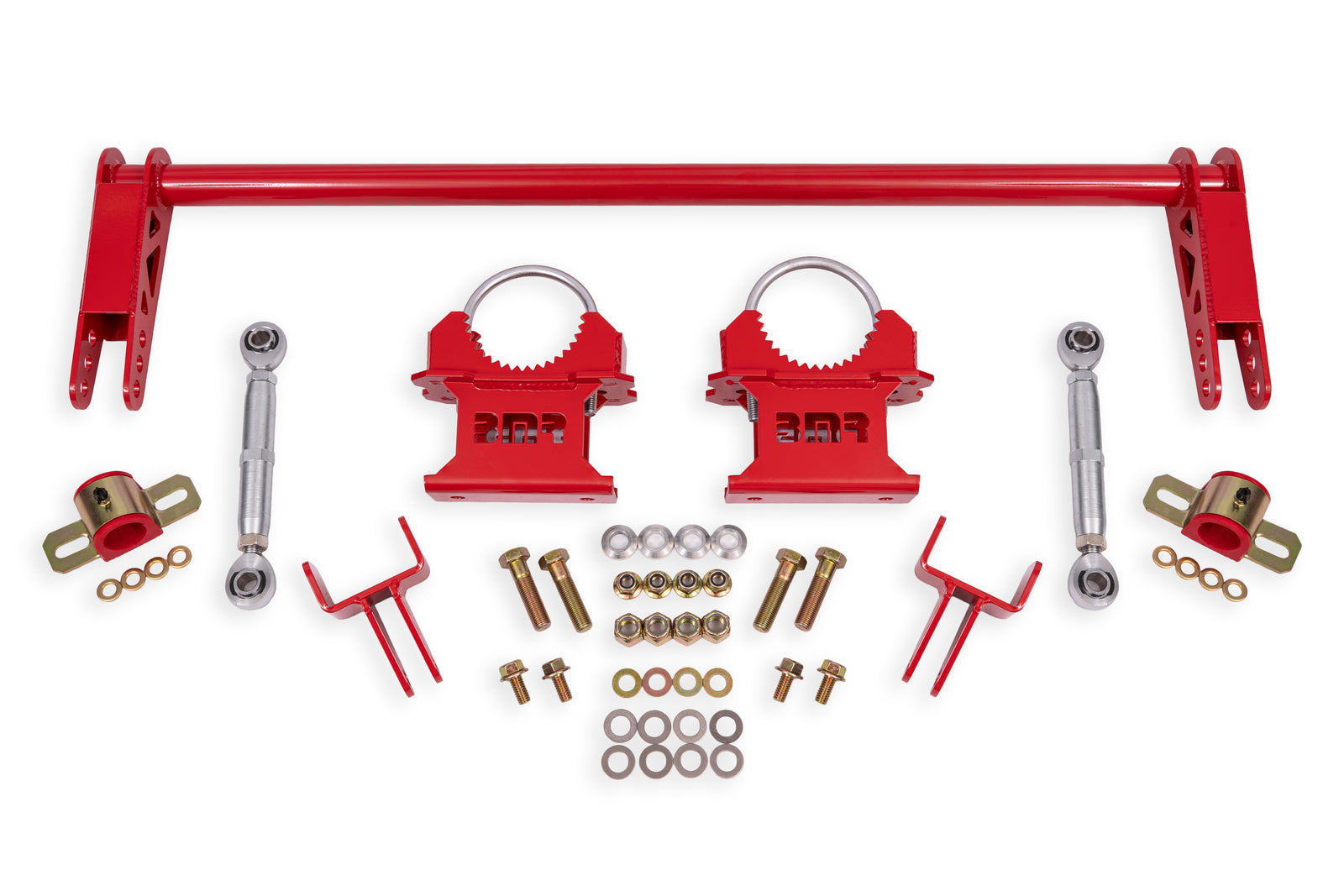 BMR 79-04 Ford Mustang 1.25in Rear Weld-on Anti-roll Bar Kit - Hollow - Red - ARB730R