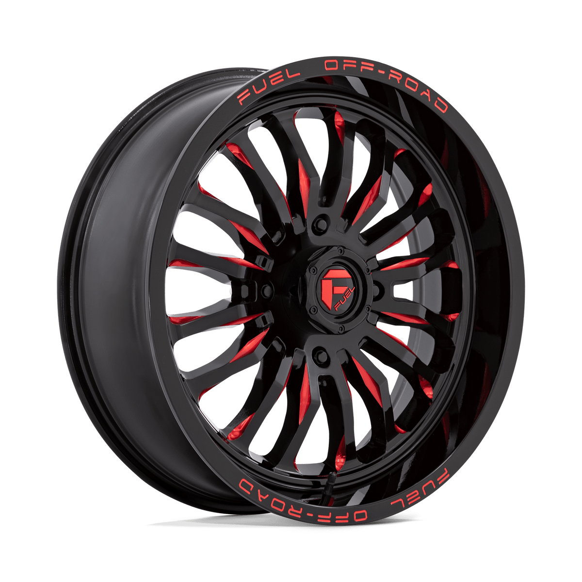 Fuel Off-Road D822 20X7 Gloss Black Milled W/ Red Tint 4x137 +13mm