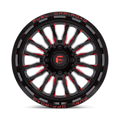 Fuel Off-Road D822 20X7 Gloss Black Milled W/ Red Tint 4x137 +13mm