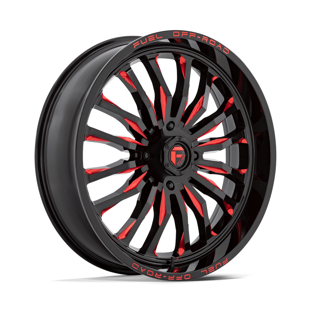 Fuel Off-Road D822 24X7 Gloss Black Milled W/ Red Tint 4x137 +13mm
