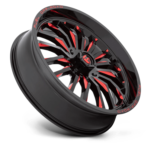 Fuel Off-Road D822 24X7 Gloss Black Milled W/ Red Tint 4x156 +13mm