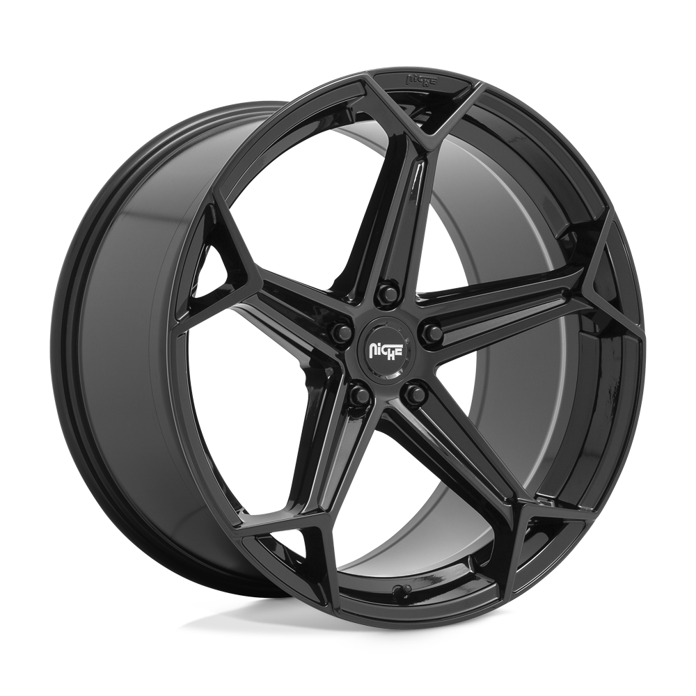 Niche 1PC N258 Arrow 20X10.5 5X114.3 +40MM Gloss Black