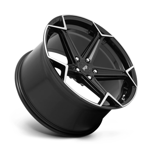Niche 1PC N259 Arrow 20X10.5 5X114.3 +40MM Gloss Black Brushed
