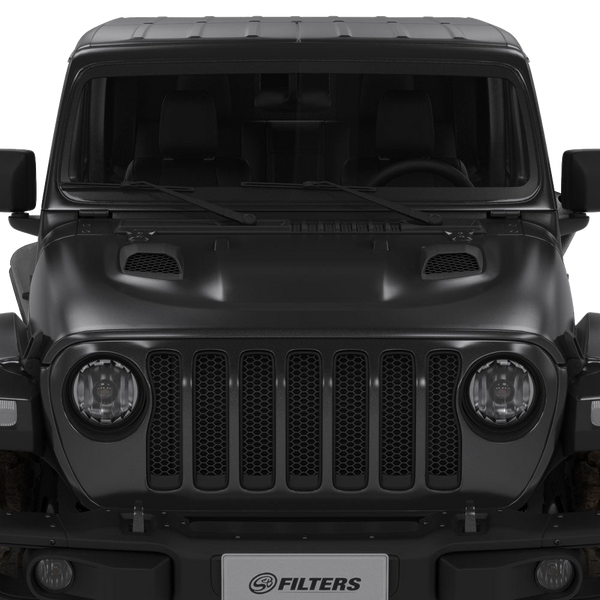 S&B Air Hood Scoops For Jeep Wrangler Rubicon / Gladiator (Scoops ONLY) - AS-1015 by S&B - front view