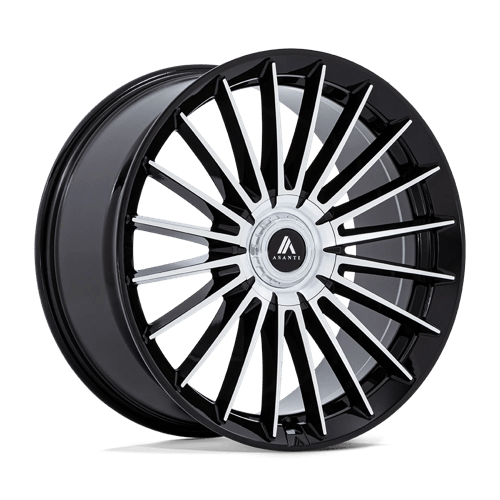 Asanti Black Ab048 Viceroy 24X10 5X130 +20MM Gloss Black W/ Machined Face
