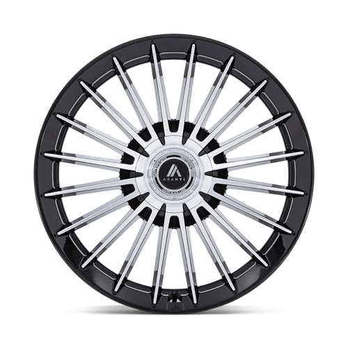 Asanti Black Ab048 Viceroy 22X9 BLANK +15MM Gloss Black W/ Machined Face