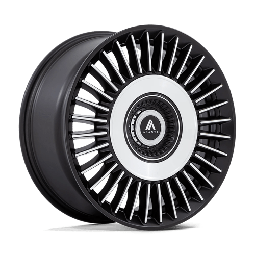 Asanti Black Ab040 Tiara 20X10.5 5X112/5X114.3/5X114 +40MM Satin Black Bright Mach Face