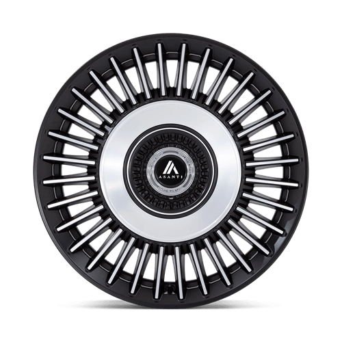 Asanti Black Ab040 Tiara 20X9 BLANK +15MM Satin Black Bright Mach Face
