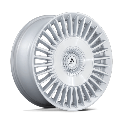 Asanti Black Ab040 Tiara 20X10.5 5X112/5X114.3/5X114 +40MM Gloss Silver Bright Mach Face