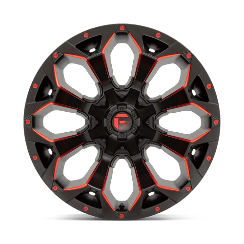 Fuel Off-Road D787 20X9 Matte Black Red Milled 5x139.7/150 +1mm