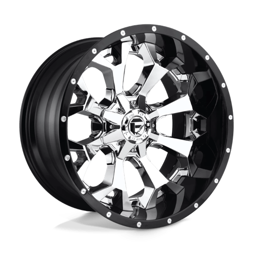 Fuel Off-Road Aluminum Wheels 20X12 Assault D246 Chrome W/ Gloss Black Lip