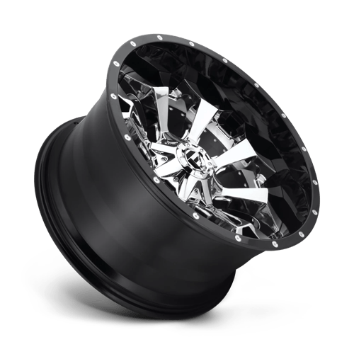 Fuel Off-Road Aluminum Wheels 20X12 Assault D246 Chrome W/ Gloss Black Lip