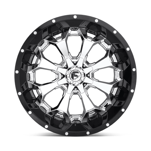 Fuel Off-Road Aluminum Wheels 20X12 Assault D246 Chrome W/ Gloss Black Lip