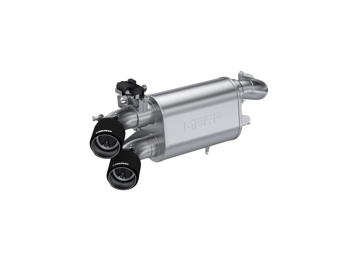 MBRP 20-22 Polaris RZR Pro XP 2.5in Slip-On Active Exhaust Dual Out - AT-9524AS