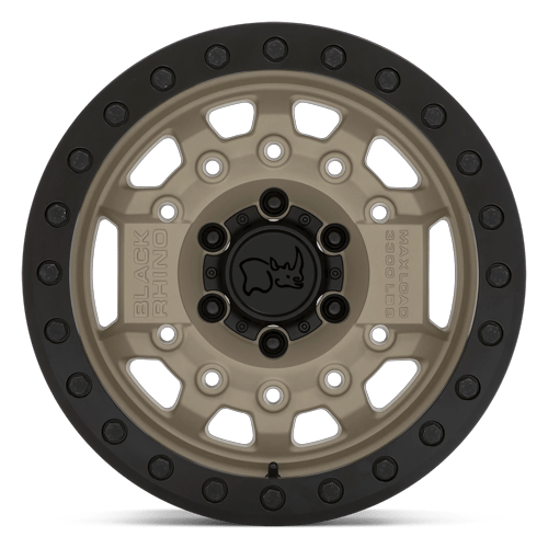 Black Rhino Avenger Beadlock 17X8.5 6X139.7 -30MM Desert Sand W/ Black Hardware
