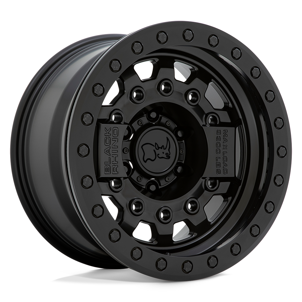 Black Rhino Hard Alloys Avenger Beadlock 17X8.5 6X139.7 -30MM Matte Black W/ Black Hardware