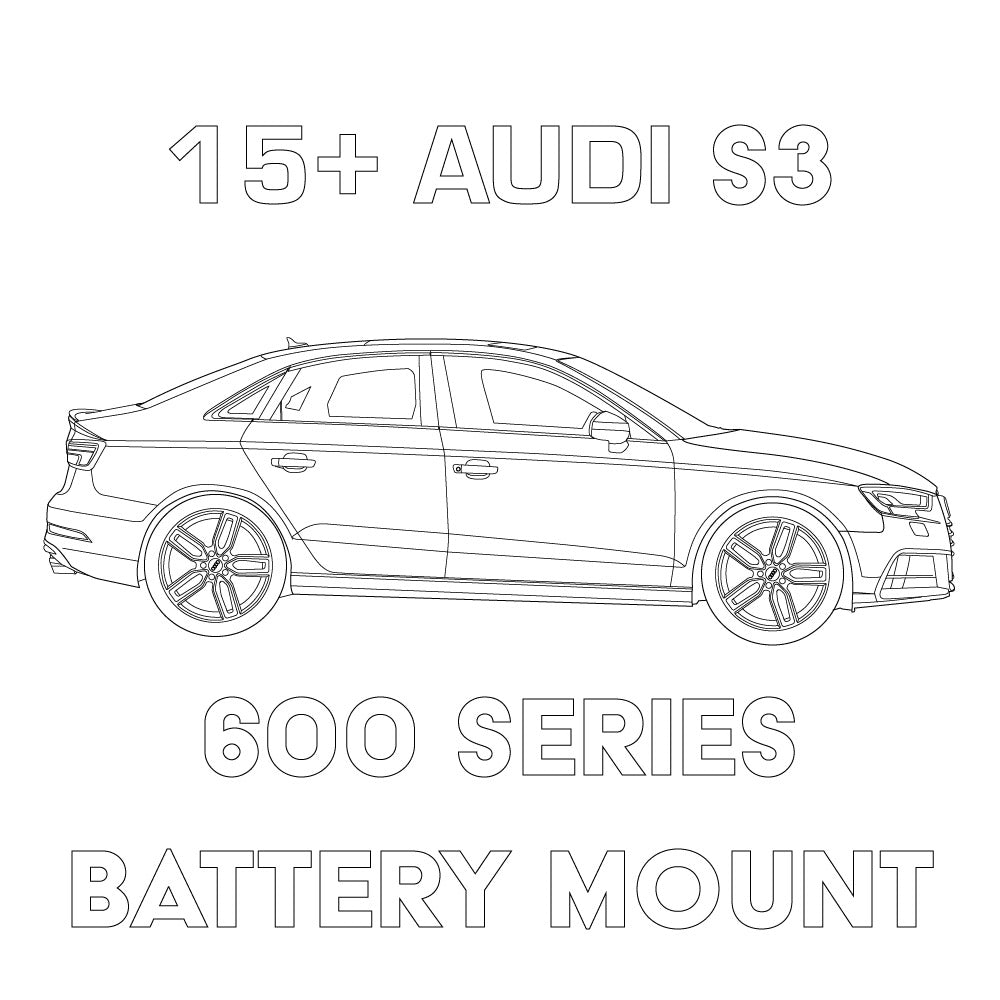 Mele Design - 2015+ Audi S3 Battery Mount for 2015-2020 Audi S3 - angle view