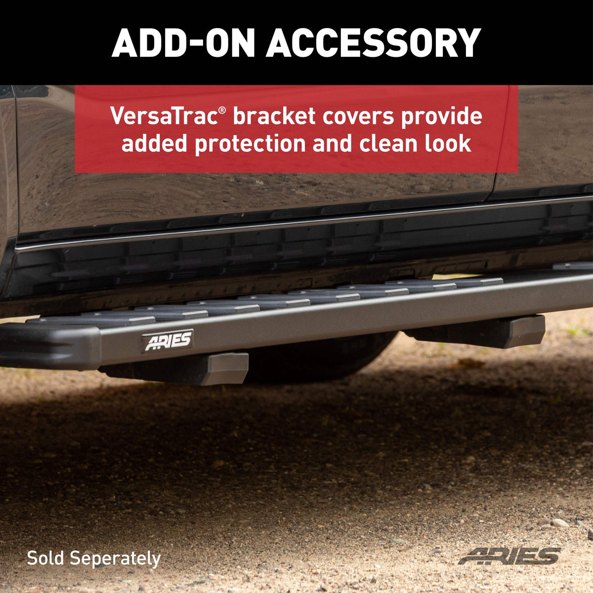 ARIES B2953 NovaTrac 6" x 53" Black E-Coat Steel Running Boards